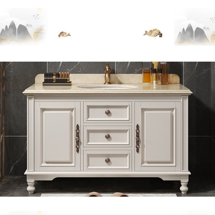 Classic Bathroom Vanity Set Single-Sink Free-standing Standard 2 Doors Bathroom Vanity Clearhalo 'Bathroom Remodel & Bathroom Fixtures' 'Bathroom Vanities' 'bathroom_vanities' 'Home Improvement' 'home_improvement' 'home_improvement_bathroom_vanities' 1200x1200_0fcbcfde-1a20-4574-8988-e7c34e1804c0