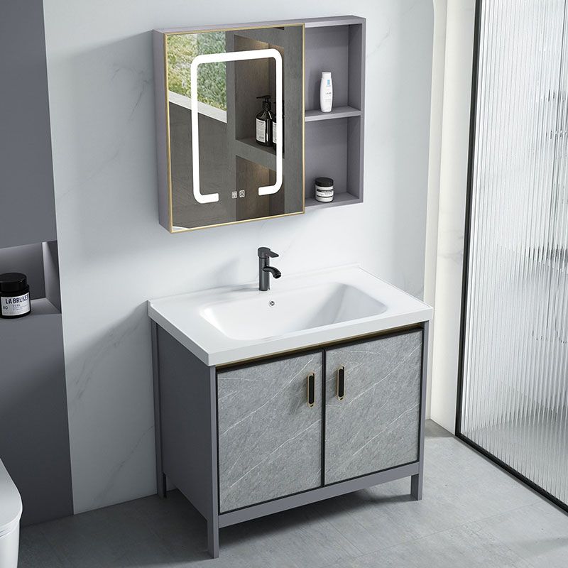 Bathroom Vanity Set Drawers Rectangular Sink Mirror Vanity Sink with Faucet Clearhalo 'Bathroom Remodel & Bathroom Fixtures' 'Bathroom Vanities' 'bathroom_vanities' 'Home Improvement' 'home_improvement' 'home_improvement_bathroom_vanities' 1200x1200_0fd4b166-0de6-4c4e-8a16-44ce70fc5442