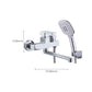 Chrome Polished Bathroom Faucet Wall Mount Swivel Spout with Handheld Shower Clearhalo 'Bathroom Remodel & Bathroom Fixtures' 'Bathtub Faucets' 'bathtub_faucets' 'Home Improvement' 'home_improvement' 'home_improvement_bathtub_faucets' 1200x1200_0ff11186-5325-40e1-b4c1-d6273cd0241f