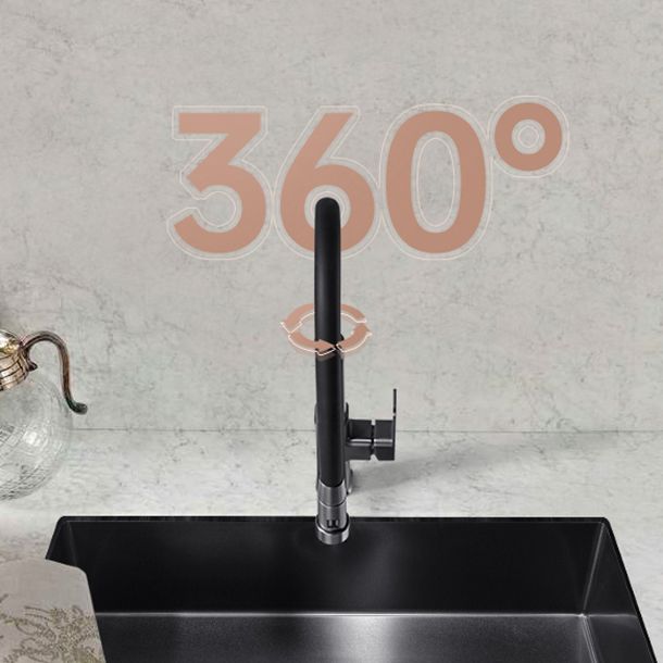 Swivel Spout Kitchen Sink Faucet High Arc with Pull Down Sprayer Clearhalo 'Home Improvement' 'home_improvement' 'home_improvement_kitchen_faucets' 'Kitchen Faucets' 'Kitchen Remodel & Kitchen Fixtures' 'Kitchen Sinks & Faucet Components' 'kitchen_faucets' 1200x1200_0ff45a27-de4f-4f23-895d-5f1c8f49bbdf