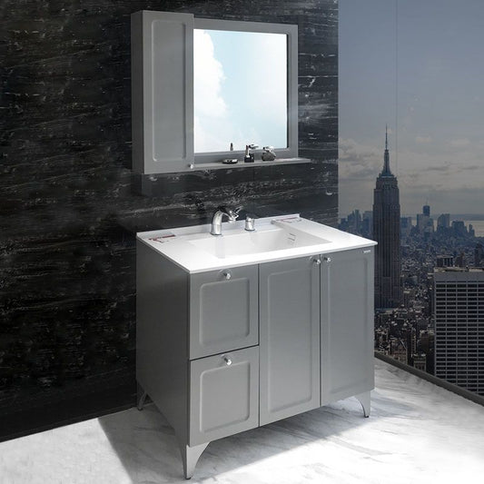 Freestanding Modern Sink Included Bath Vanity with Faucet for Bathroom Clearhalo 'Bathroom Remodel & Bathroom Fixtures' 'Bathroom Vanities' 'bathroom_vanities' 'Home Improvement' 'home_improvement' 'home_improvement_bathroom_vanities' 1200x1200_0ffccb32-d639-438e-a637-d2e347d9a309