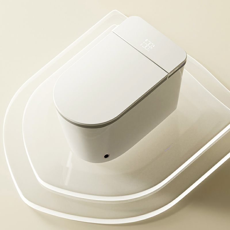 Elongated Smart Bidet Ceramic White Soft Close Heated Seat Floor Mount Clearhalo 'Bathroom Remodel & Bathroom Fixtures' 'Bidets' 'Home Improvement' 'home_improvement' 'home_improvement_bidets' 'Toilets & Bidets' 1200x1200_100f830b-7594-4054-a268-c1e3a544bec0
