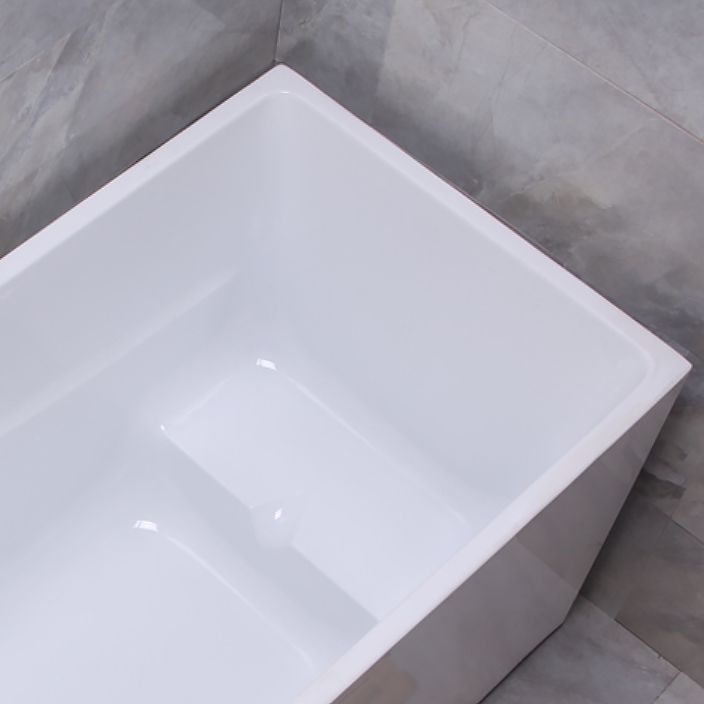 White Modern Bathtub Freestanding Acrylic Soaking Rectangular Bath Clearhalo 'Bathroom Remodel & Bathroom Fixtures' 'Bathtubs' 'Home Improvement' 'home_improvement' 'home_improvement_bathtubs' 'Showers & Bathtubs' 1200x1200_1026a3a3-2910-48c5-b7e2-94bd62ed9bea