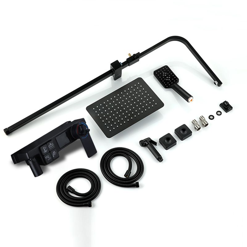 Modern Shower System Slide Bar Handheld Shower Head Wall Mounted Shower Set Clearhalo 'Bathroom Remodel & Bathroom Fixtures' 'Home Improvement' 'home_improvement' 'home_improvement_shower_faucets' 'Shower Faucets & Systems' 'shower_faucets' 'Showers & Bathtubs Plumbing' 'Showers & Bathtubs' 1200x1200_1038f5b6-aa3f-4582-87e1-8538ce7183cf