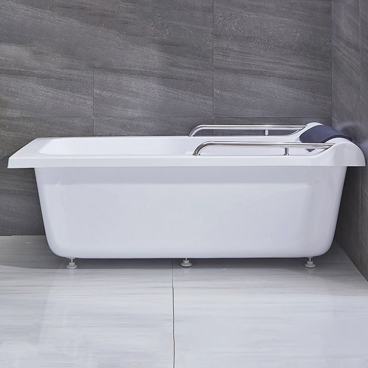 Modern Rectangular Soaking Bathtub Acrylic Stand Alone White Bath Clearhalo 'Bathroom Remodel & Bathroom Fixtures' 'Bathtubs' 'Home Improvement' 'home_improvement' 'home_improvement_bathtubs' 'Showers & Bathtubs' 1200x1200_103a45d0-8070-4ec3-9b85-9c20826e679f