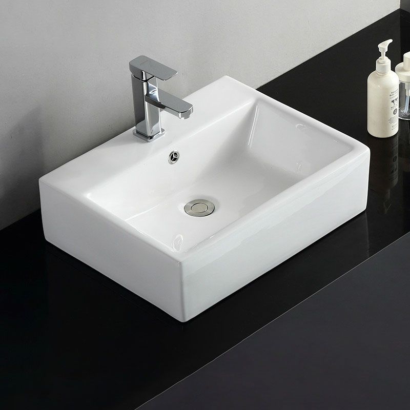 Rectangular and Round Vessel Sink in white with No Craftsmanship Basin Sink Clearhalo 'Bathroom Remodel & Bathroom Fixtures' 'Bathroom Sinks & Faucet Components' 'Bathroom Sinks' 'bathroom_sink' 'Home Improvement' 'home_improvement' 'home_improvement_bathroom_sink' 1200x1200_10414ef9-c4a1-434f-b3fc-fe22e9f3a151