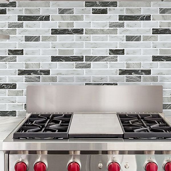 Modern Peel & Stick Field Tile PVC Staggered Joint Peel & Stick Subway Tile Clearhalo 'Flooring 'Home Improvement' 'home_improvement' 'home_improvement_peel_stick_blacksplash' 'Peel & Stick Backsplash Tile' 'peel_stick_blacksplash' 'Walls & Ceilings' Walls and Ceiling' 1200x1200_104932f7-180b-431d-82f9-7bc9fa46dadf