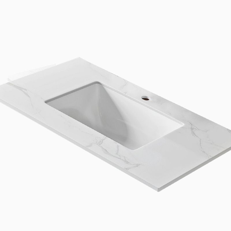 Sink Vanity Wall Mounted Mirror Drawers Ceramic Bathroom Vanity with Faucet Clearhalo 'Bathroom Remodel & Bathroom Fixtures' 'Bathroom Vanities' 'bathroom_vanities' 'Home Improvement' 'home_improvement' 'home_improvement_bathroom_vanities' 1200x1200_104f6bf4-4230-444b-a6bf-ccd03e4fa4c1