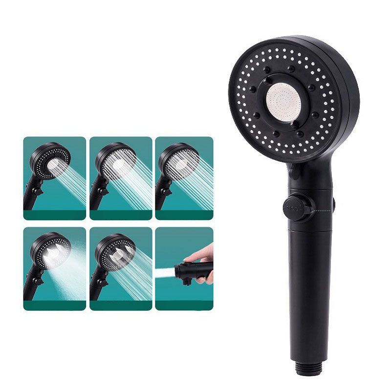 Contemporary Shower Head Combo Handheld Shower Head Plastic Wall-Mount Black Shower Head Clearhalo 'Bathroom Remodel & Bathroom Fixtures' 'Home Improvement' 'home_improvement' 'home_improvement_shower_heads' 'Shower Heads' 'shower_heads' 'Showers & Bathtubs Plumbing' 'Showers & Bathtubs' 1200x1200_10573a76-425f-4365-8fb8-7d3061f3c553