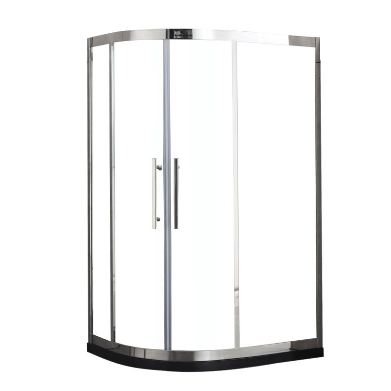Transparent Shower Bath Door Double Sliding Tempered Shower Doors Clearhalo 'Bathroom Remodel & Bathroom Fixtures' 'Home Improvement' 'home_improvement' 'home_improvement_shower_tub_doors' 'Shower and Tub Doors' 'shower_tub_doors' 'Showers & Bathtubs' 1200x1200_1064611a-8408-4c45-ad14-e80d70334630