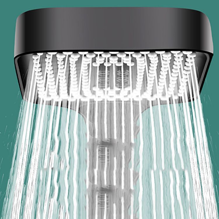 Modern Rectangular Hand Shower in Black 3 Sprays Wall-Mount Hand Shower Clearhalo 'Bathroom Remodel & Bathroom Fixtures' 'Home Improvement' 'home_improvement' 'home_improvement_shower_heads' 'Shower Heads' 'shower_heads' 'Showers & Bathtubs Plumbing' 'Showers & Bathtubs' 1200x1200_106cda8e-313b-4c94-9eae-dc053b41b449