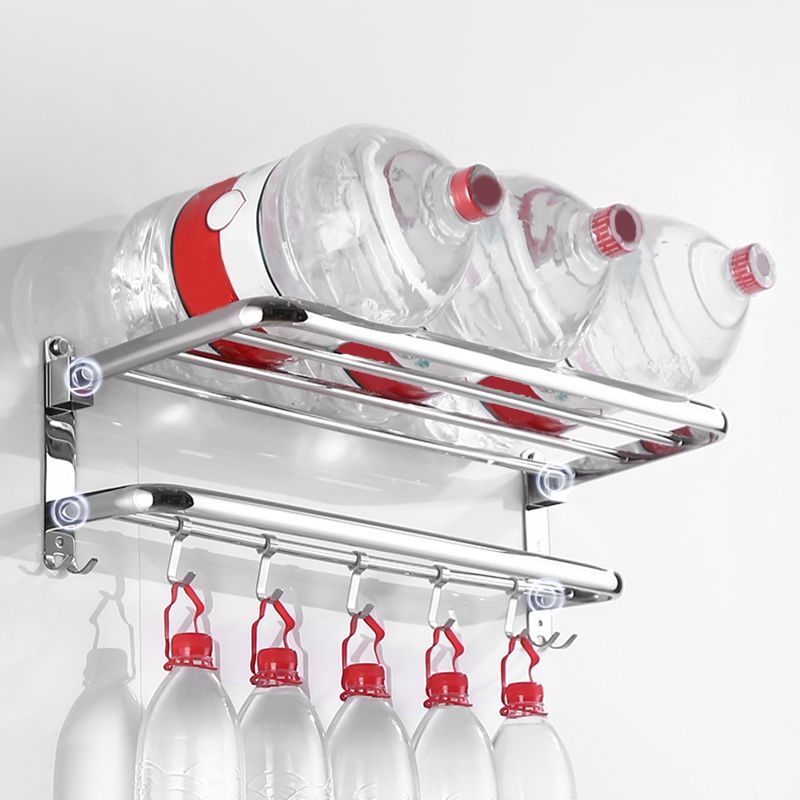 Modern Bathroom Set with Bath Shelf/Towel Bar Polished Chrome Bathroom Accessory Kit Clearhalo 'Bathroom Hardware Sets' 'Bathroom Hardware' 'Bathroom Remodel & Bathroom Fixtures' 'bathroom_hardware_sets' 'Home Improvement' 'home_improvement' 'home_improvement_bathroom_hardware_sets' 1200x1200_106dd986-97f4-4309-9c3d-3440ab7de6cc