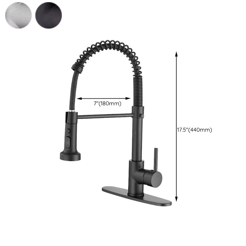 Modern Farmhouse Spring Spout One Handle Kitchen Standard Faucet High Arch Water Filler Clearhalo 'Home Improvement' 'home_improvement' 'home_improvement_kitchen_faucets' 'Kitchen Faucets' 'Kitchen Remodel & Kitchen Fixtures' 'Kitchen Sinks & Faucet Components' 'kitchen_faucets' 1200x1200_108fbe16-9ec0-4b39-879a-b623fb22f307