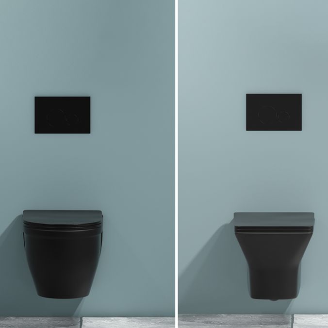 Contemporary Flush Toilet Wall Mount One-Piece Toilet Porcelain Toilet Bowl Clearhalo 'Bathroom Remodel & Bathroom Fixtures' 'Home Improvement' 'home_improvement' 'home_improvement_toilets' 'Toilets & Bidets' 'Toilets' 1200x1200_10bc3dd3-1e7a-4d11-83f2-af3112c9f919