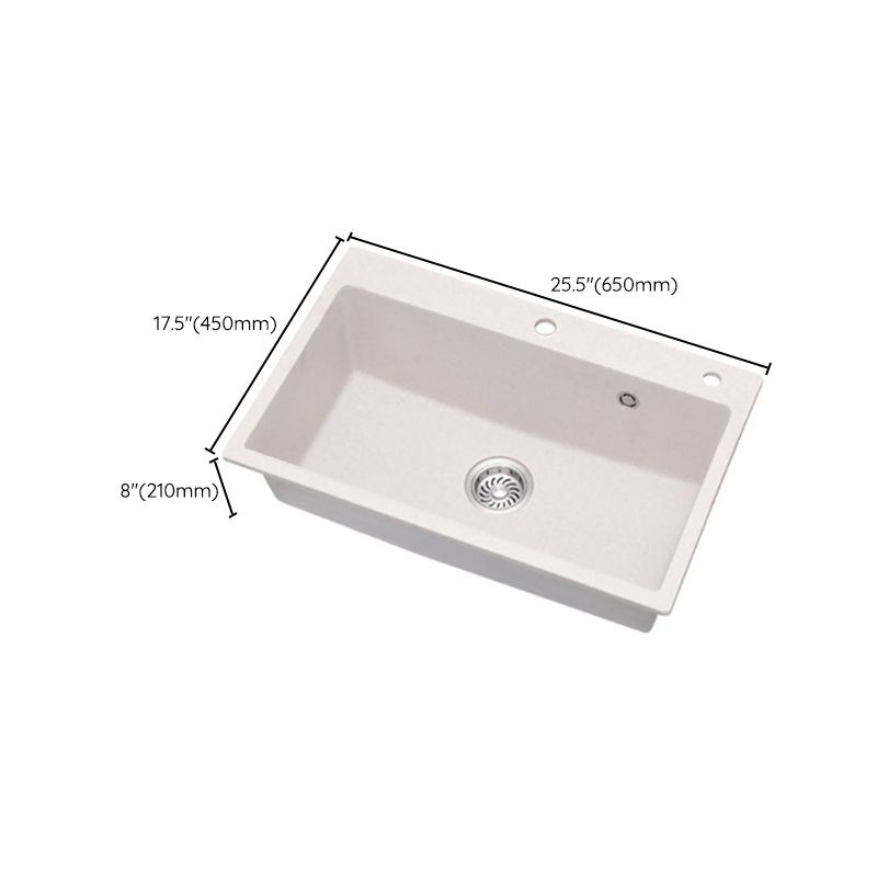 White Quartz Kitchen Sink Single Bowl Sink with Basket Strainer Clearhalo 'Home Improvement' 'home_improvement' 'home_improvement_kitchen_sinks' 'Kitchen Remodel & Kitchen Fixtures' 'Kitchen Sinks & Faucet Components' 'Kitchen Sinks' 'kitchen_sinks' 1200x1200_10d0ef53-f7c2-4ab4-b1a8-cbfdd01e0ea7