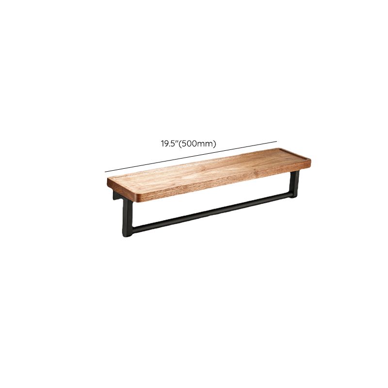 Wooden & Aluminum Bath Hardware Set Black Bathroom Accessory Kit Clearhalo 'Bathroom Hardware Sets' 'Bathroom Hardware' 'Bathroom Remodel & Bathroom Fixtures' 'bathroom_hardware_sets' 'Home Improvement' 'home_improvement' 'home_improvement_bathroom_hardware_sets' 1200x1200_10e0187a-5084-4b74-9449-ad11115b8a5a