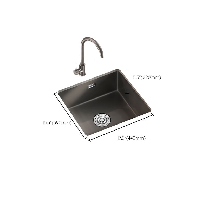 Square Granite Kitchen Sink Single Bowl Sink with Drain Strainer Kit Clearhalo 'Home Improvement' 'home_improvement' 'home_improvement_kitchen_sinks' 'Kitchen Remodel & Kitchen Fixtures' 'Kitchen Sinks & Faucet Components' 'Kitchen Sinks' 'kitchen_sinks' 1200x1200_10f7ffff-dcd7-4da3-8bf0-51b866a618df
