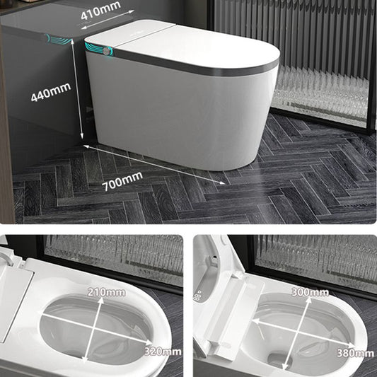 Contemporary Elongated All-in-One Bidet Ceramic Smart Toilet Bidet with Heated Seat Clearhalo 'Bathroom Remodel & Bathroom Fixtures' 'Bidets' 'Home Improvement' 'home_improvement' 'home_improvement_bidets' 'Toilets & Bidets' 1200x1200_110b7848-4f8d-4d94-8029-1ee6ff659339