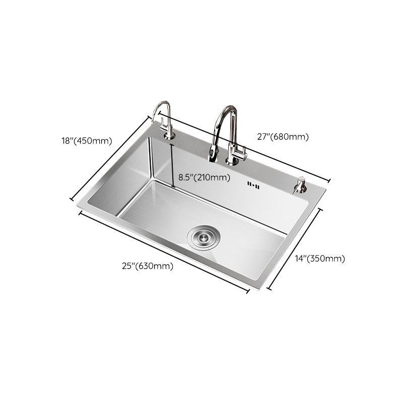 Stainless Steel Drop-In Kitchen Sink Single Bowl Sink with 3 Holes Clearhalo 'Home Improvement' 'home_improvement' 'home_improvement_kitchen_sinks' 'Kitchen Remodel & Kitchen Fixtures' 'Kitchen Sinks & Faucet Components' 'Kitchen Sinks' 'kitchen_sinks' 1200x1200_110d6d84-ab5b-44a0-9360-a90c64d91aa1