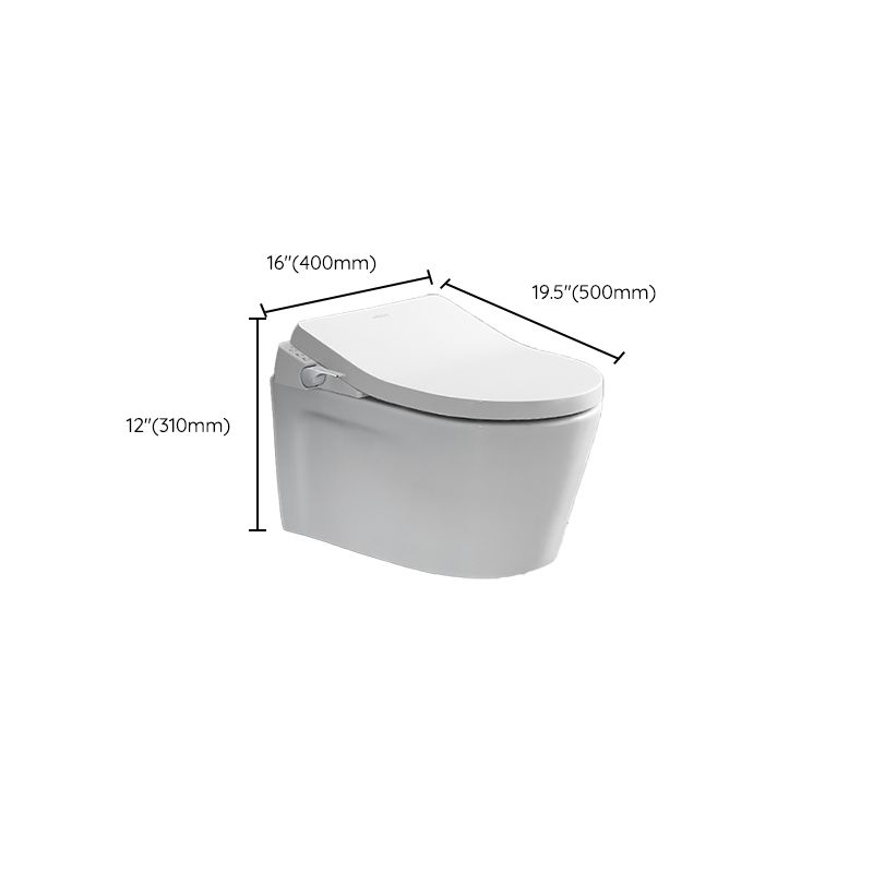 Cotton White Wall Hung Toilet Ceramic Elongated Smart Bidet with Heated Seat Clearhalo 'Bathroom Remodel & Bathroom Fixtures' 'Bidets' 'Home Improvement' 'home_improvement' 'home_improvement_bidets' 'Toilets & Bidets' 1200x1200_111decb9-fc3e-4eaf-954d-4325d3bd55ac