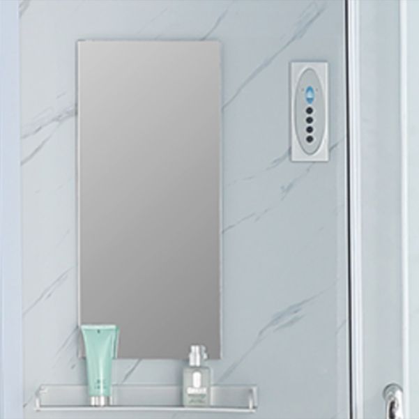 Shower Stall Semi-Frameless Single Sliding Rectangle White Frosted Shower Enclosure Clearhalo 'Bathroom Remodel & Bathroom Fixtures' 'Home Improvement' 'home_improvement' 'home_improvement_shower_stalls_enclosures' 'Shower Stalls & Enclosures' 'shower_stalls_enclosures' 'Showers & Bathtubs' 1200x1200_11244fea-49e9-4423-a676-e8bca17e522e