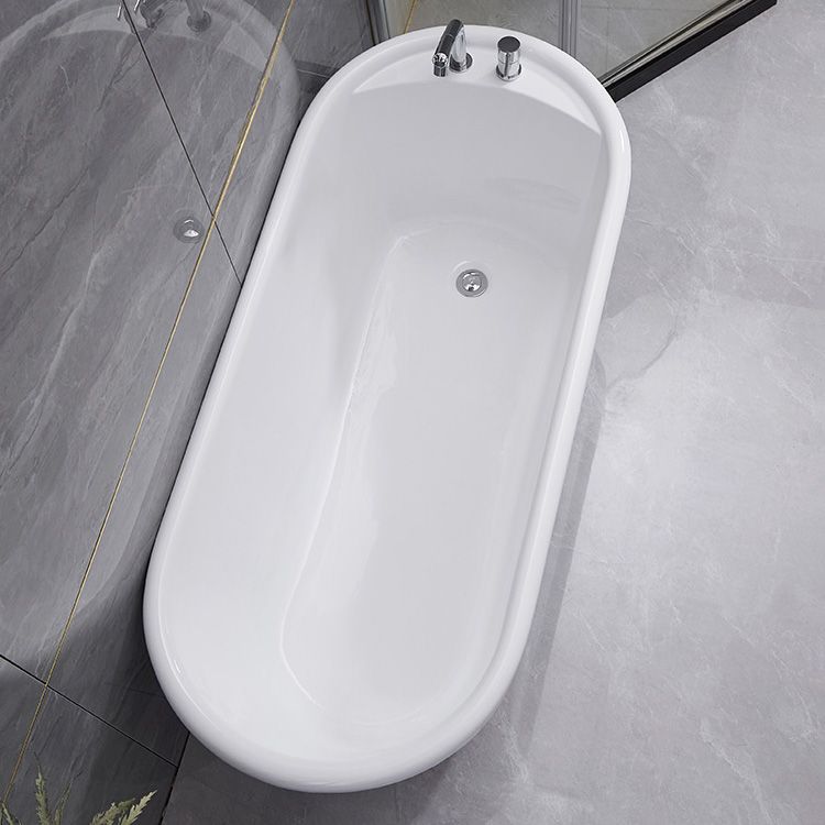 Modern Oval Bathtub Acrylic Stand Alone Soaking Soaking Bath Clearhalo 'Bathroom Remodel & Bathroom Fixtures' 'Bathtubs' 'Home Improvement' 'home_improvement' 'home_improvement_bathtubs' 'Showers & Bathtubs' 1200x1200_112676be-ebbf-4277-8ea0-0c345b73a0a0