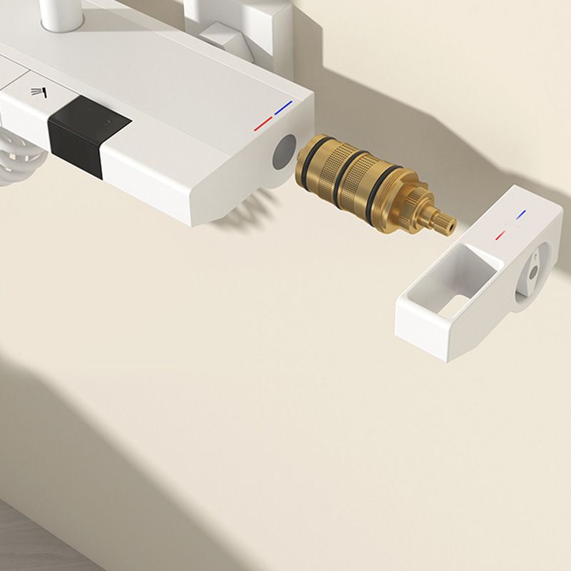 Wall Mount Shower Set Square Shower Arm Adjustable Spray Pattern Shower Set Clearhalo 'Bathroom Remodel & Bathroom Fixtures' 'Home Improvement' 'home_improvement' 'home_improvement_shower_faucets' 'Shower Faucets & Systems' 'shower_faucets' 'Showers & Bathtubs Plumbing' 'Showers & Bathtubs' 1200x1200_11277fc3-fbfc-418e-9161-fbff9676d261