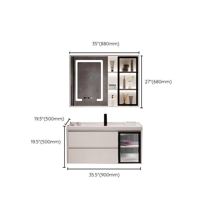 Modern Sink Vanity Bathroom Color Block Wall Mount Vanity Cabinet Clearhalo 'Bathroom Remodel & Bathroom Fixtures' 'Bathroom Vanities' 'bathroom_vanities' 'Home Improvement' 'home_improvement' 'home_improvement_bathroom_vanities' 1200x1200_1144e849-f1e9-4b91-a04a-1e1c07e30d2e