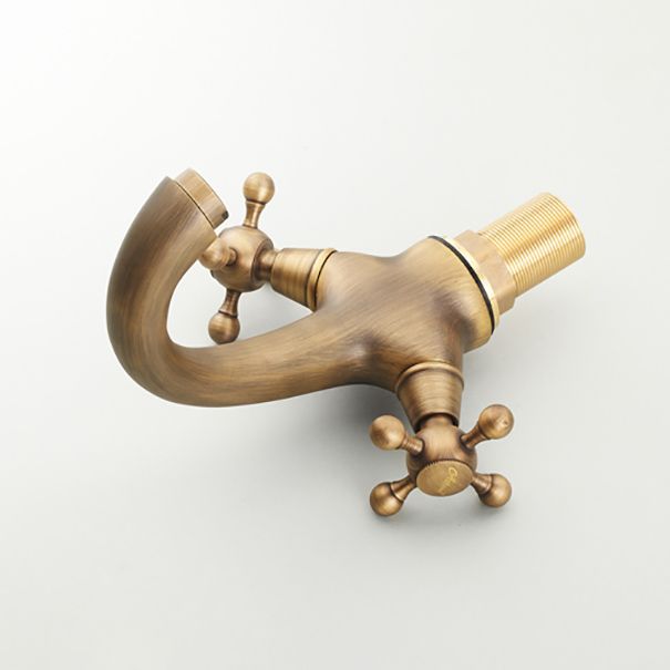 Vintage Wide Spread Bathroom Faucet Industrial Cross Handles Lavatory Faucet Clearhalo 'Bathroom Remodel & Bathroom Fixtures' 'Bathroom Sink Faucets' 'Bathroom Sinks & Faucet Components' 'bathroom_sink_faucets' 'Home Improvement' 'home_improvement' 'home_improvement_bathroom_sink_faucets' 1200x1200_115e7b4b-a881-4ef4-932e-c9195fa8d4a0