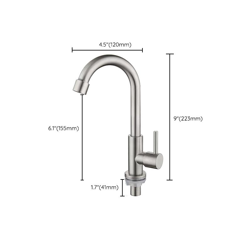 Modern Pot Filler 304 Stainless Steel 1-Handle High Arch Kitchen Faucet Clearhalo 'Home Improvement' 'home_improvement' 'home_improvement_kitchen_faucets' 'Kitchen Faucets' 'Kitchen Remodel & Kitchen Fixtures' 'Kitchen Sinks & Faucet Components' 'kitchen_faucets' 1200x1200_1177a505-5c3a-4afe-8cd5-2cd99cdb83be