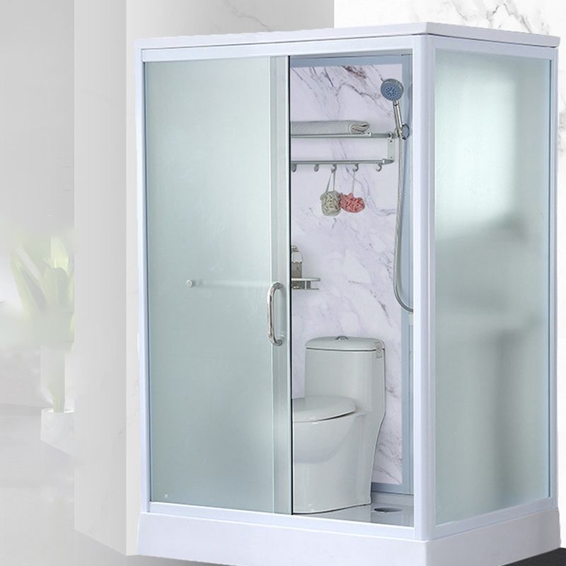 43" W X 86" H Shower Stall Semi-Frameless Rectangle Sliding Shower Kit with Base Included Clearhalo 'Bathroom Remodel & Bathroom Fixtures' 'Home Improvement' 'home_improvement' 'home_improvement_shower_stalls_enclosures' 'Shower Stalls & Enclosures' 'shower_stalls_enclosures' 'Showers & Bathtubs' 1200x1200_117f193b-a4ad-4013-8ca7-c7df647d73d0