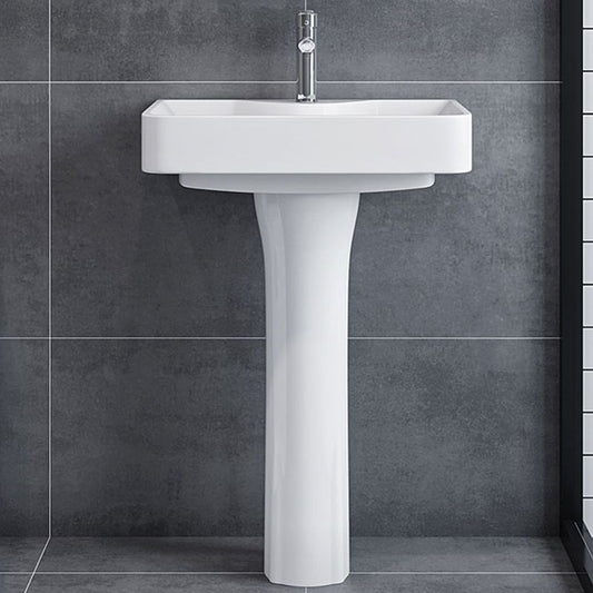 Square Pedestal Sink Ceramic Metal Ground Installation Bathroom Sink Clearhalo 'Bathroom Remodel & Bathroom Fixtures' 'Bathroom Sinks & Faucet Components' 'Bathroom Sinks' 'bathroom_sink' 'Home Improvement' 'home_improvement' 'home_improvement_bathroom_sink' 1200x1200_1188becf-8acb-4af3-9f25-67e7bf7689ad