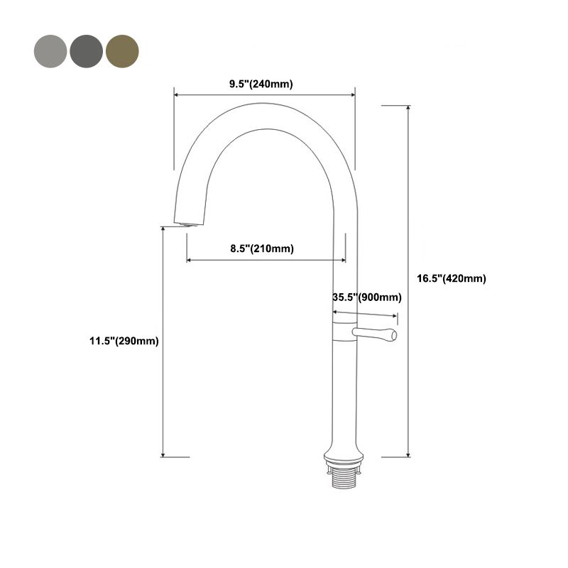 Modern Kitchen Faucet Stainless Steel Single Handle High Arc Kitchen Faucet Clearhalo 'Home Improvement' 'home_improvement' 'home_improvement_kitchen_faucets' 'Kitchen Faucets' 'Kitchen Remodel & Kitchen Fixtures' 'Kitchen Sinks & Faucet Components' 'kitchen_faucets' 1200x1200_11be21be-72a1-4ed9-8c98-336e6e7cbf70