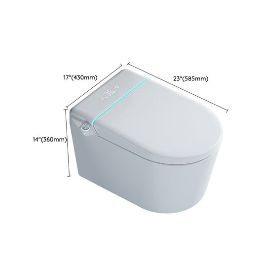 Contemporary Ceramic Elongated Heated Seat White Wall Mounted Bidet Clearhalo 'Bathroom Remodel & Bathroom Fixtures' 'Bidets' 'Home Improvement' 'home_improvement' 'home_improvement_bidets' 'Toilets & Bidets' 1200x1200_11c8f581-8a74-46b3-adf8-1c0dfb635ebc