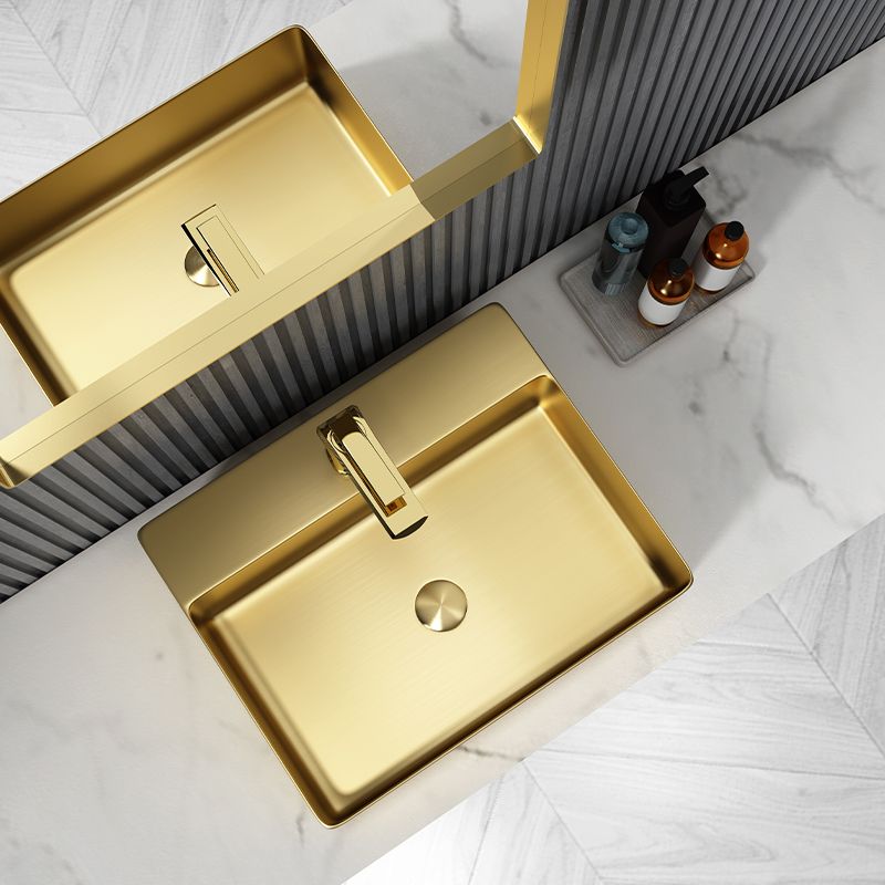 Modern Bathroom Sink Rectangular Bathroom Sink with Basin and Faucet Clearhalo 'Bathroom Remodel & Bathroom Fixtures' 'Bathroom Sinks & Faucet Components' 'Bathroom Sinks' 'bathroom_sink' 'Home Improvement' 'home_improvement' 'home_improvement_bathroom_sink' 1200x1200_11cadd08-5a15-49a3-bb1d-2a89e4813ad4