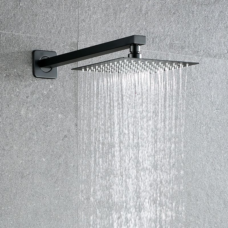 Black Square Fixed Shower Head Modern Style Wall-Mount Showerhead Clearhalo 'Bathroom Remodel & Bathroom Fixtures' 'Home Improvement' 'home_improvement' 'home_improvement_shower_heads' 'Shower Heads' 'shower_heads' 'Showers & Bathtubs Plumbing' 'Showers & Bathtubs' 1200x1200_11d5374f-78c4-45f8-ad28-6b7ebc676d6e