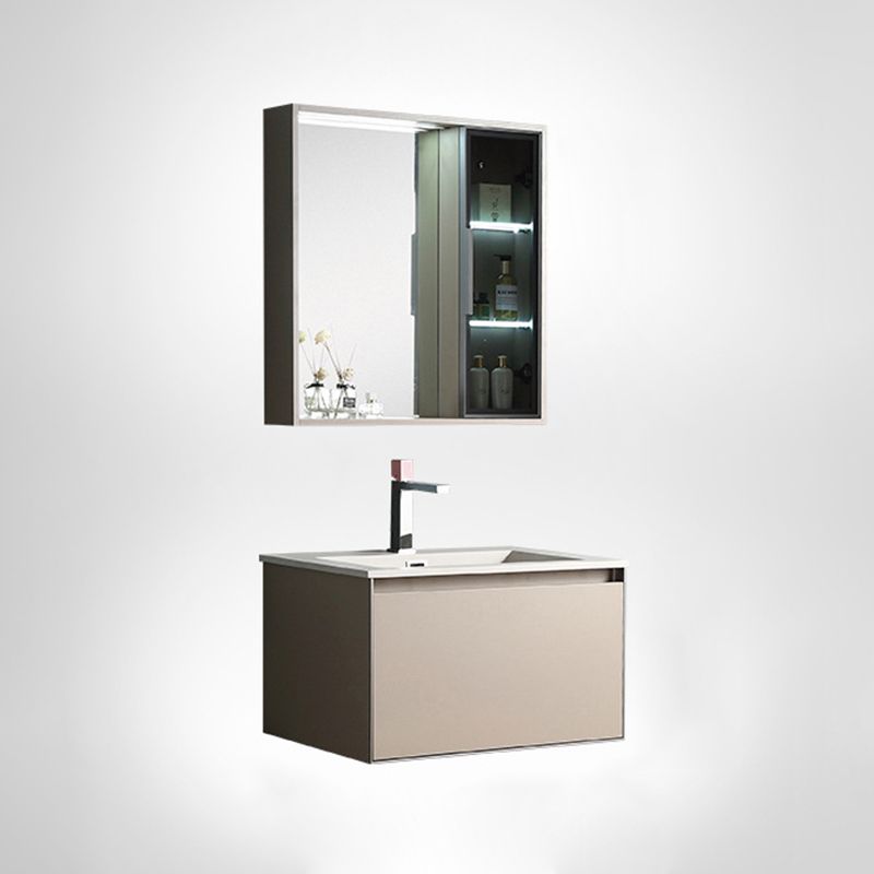 Contemporary Wooden Vanity Cabinet Mirror Bathroom Vanity Set with Storage Shelving Clearhalo 'Bathroom Remodel & Bathroom Fixtures' 'Bathroom Vanities' 'bathroom_vanities' 'Home Improvement' 'home_improvement' 'home_improvement_bathroom_vanities' 1200x1200_11ed3fe3-d844-48bf-bc2d-3c4a1bf3cc92