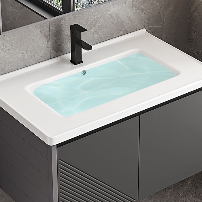Modern Gray Metal Base Vanity Single-Sink Rectangular Wall Mount Vanity Set Clearhalo 'Bathroom Remodel & Bathroom Fixtures' 'Bathroom Vanities' 'bathroom_vanities' 'Home Improvement' 'home_improvement' 'home_improvement_bathroom_vanities' 1200x1200_12086f6b-ffc8-45ec-88cc-5e5186a3252e