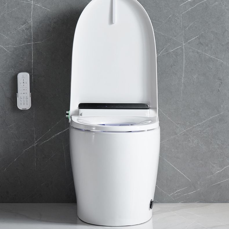 Elongated Floor Mount Bidet Contemporary White Floor Standing Bidet with Heated Seat Clearhalo 'Bathroom Remodel & Bathroom Fixtures' 'Bidets' 'Home Improvement' 'home_improvement' 'home_improvement_bidets' 'Toilets & Bidets' 1200x1200_12153424-85c6-402b-a2aa-e51caa2356db