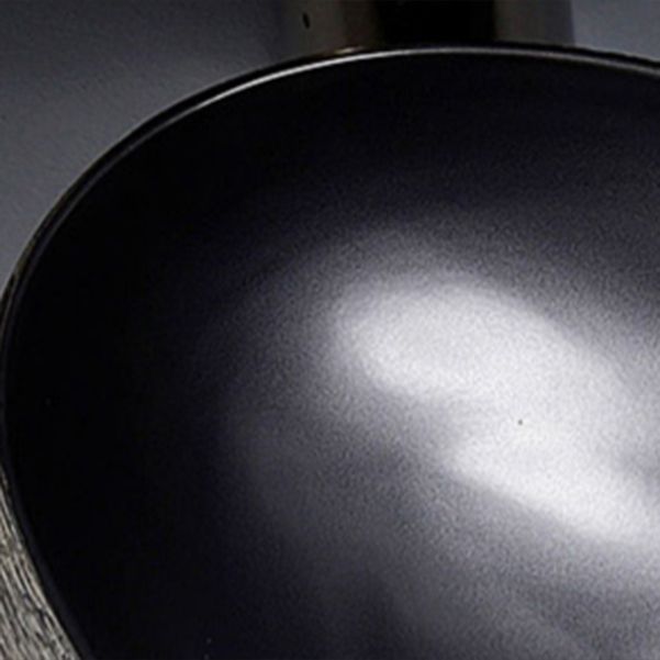 Modern Bathroom Sink Black Oval Ceramic Bathroom Sink with Faucet Clearhalo 'Bathroom Remodel & Bathroom Fixtures' 'Bathroom Sinks & Faucet Components' 'Bathroom Sinks' 'bathroom_sink' 'Home Improvement' 'home_improvement' 'home_improvement_bathroom_sink' 1200x1200_121733c9-77da-4168-8251-20418078e6f5