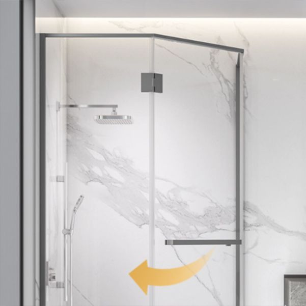 Semi Frameless Tempered Glass Shower Door Hinged Shower Door Clearhalo 'Bathroom Remodel & Bathroom Fixtures' 'Home Improvement' 'home_improvement' 'home_improvement_shower_tub_doors' 'Shower and Tub Doors' 'shower_tub_doors' 'Showers & Bathtubs' 1200x1200_124666e4-ff73-4eec-9238-d38e2a50bed0