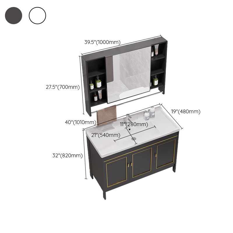 Gorgeous Bath Vanity Wall Mounted Standard Vanity Cabinet with Mirror Cabinet Clearhalo 'Bathroom Remodel & Bathroom Fixtures' 'Bathroom Vanities' 'bathroom_vanities' 'Home Improvement' 'home_improvement' 'home_improvement_bathroom_vanities' 1200x1200_12466e19-e1b3-405e-9b15-66b33584a145