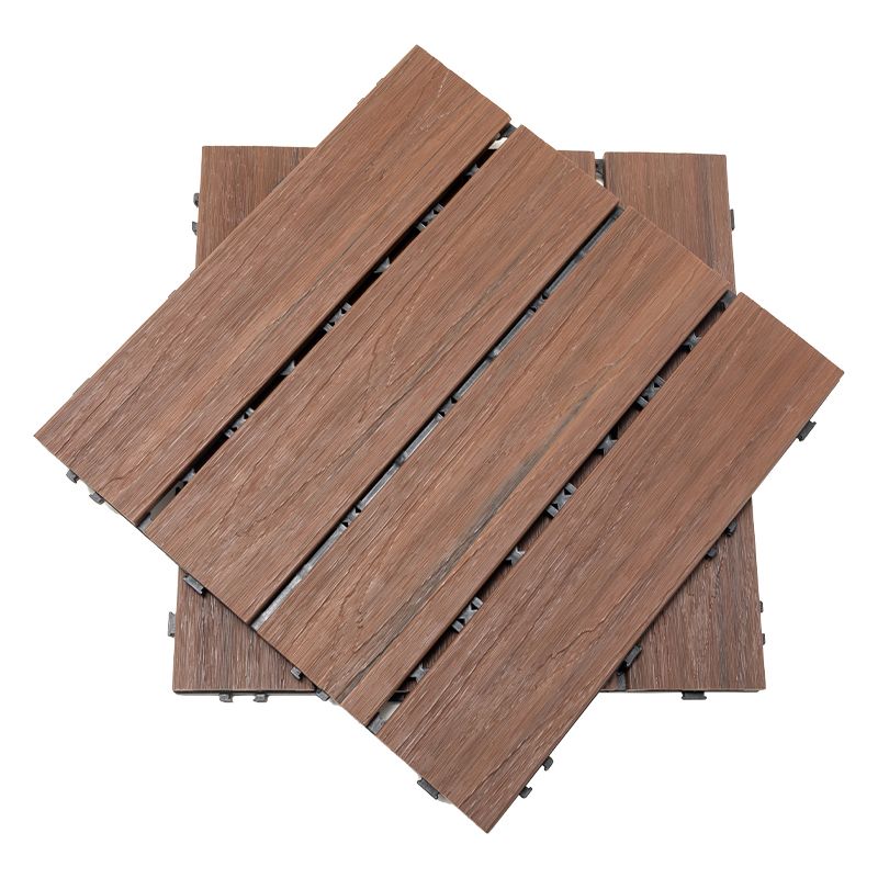 Tradition Square Wood Tile Wire Brushed Brown Engineered Wood for Patio Garden Clearhalo 'Flooring 'Hardwood Flooring' 'hardwood_flooring' 'Home Improvement' 'home_improvement' 'home_improvement_hardwood_flooring' Walls and Ceiling' 1200x1200_12693a9e-ab3a-4006-b424-663cc670c180