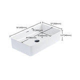 Contemporary Bathroom Sink Porcelain Pop-Up Drain Rectangular Vessel Clearhalo 'Bathroom Remodel & Bathroom Fixtures' 'Bathroom Sinks & Faucet Components' 'Bathroom Sinks' 'bathroom_sink' 'Home Improvement' 'home_improvement' 'home_improvement_bathroom_sink' 1200x1200_127f28d0-3798-4660-917a-02b41fcc3544