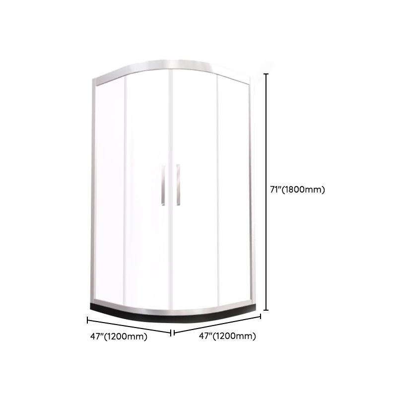 Framed Tempered Shower Bath Door Double Sliding Shower Doors Clearhalo 'Bathroom Remodel & Bathroom Fixtures' 'Home Improvement' 'home_improvement' 'home_improvement_shower_tub_doors' 'Shower and Tub Doors' 'shower_tub_doors' 'Showers & Bathtubs' 1200x1200_127f2f02-5e23-46bd-8508-5b0ae2c5508a