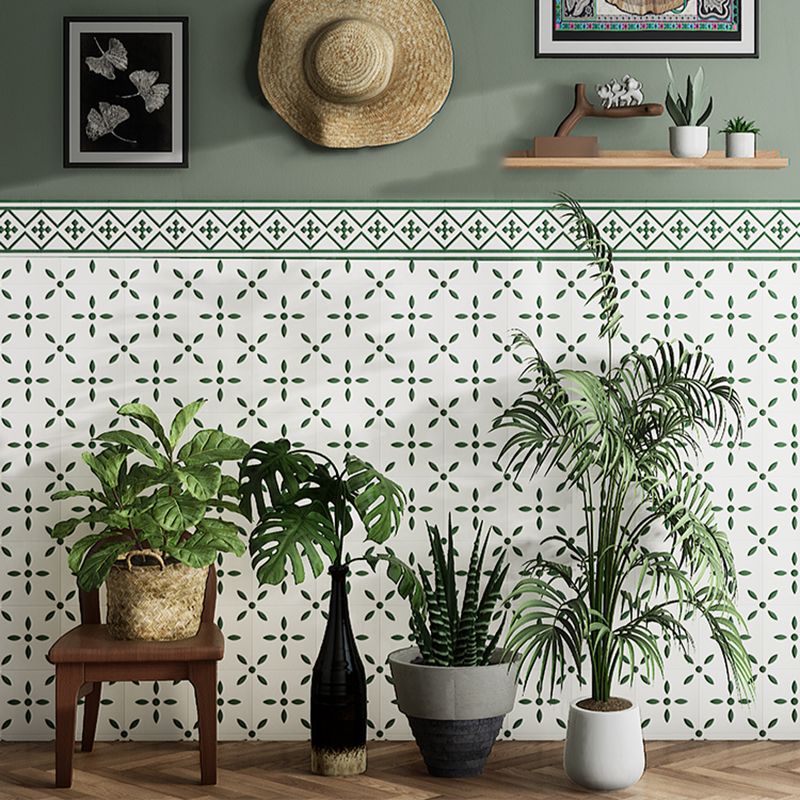 Modern Style Floor Tile Moroccan Print Straight Edge Square Waterproof Floor Tile Clearhalo 'Floor Tiles & Wall Tiles' 'floor_tiles_wall_tiles' 'Flooring 'Home Improvement' 'home_improvement' 'home_improvement_floor_tiles_wall_tiles' Walls and Ceiling' 1200x1200_12a6e69c-55ef-462f-8dfd-131e99577c1d