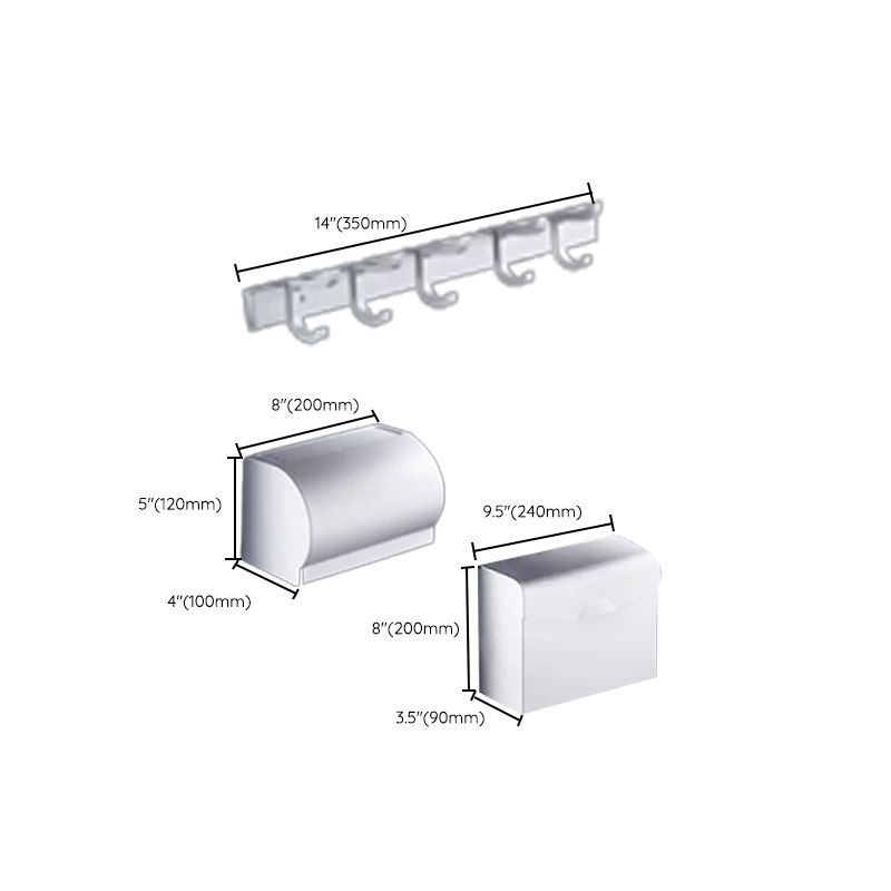 Contemporary Bathroom Accessories Hardware Set in Metal with Soap Dish Clearhalo 'Bathroom Hardware Sets' 'Bathroom Hardware' 'Bathroom Remodel & Bathroom Fixtures' 'bathroom_hardware_sets' 'Home Improvement' 'home_improvement' 'home_improvement_bathroom_hardware_sets' 1200x1200_12c30fc5-b6dd-4b07-b7d4-bcc3d914d030