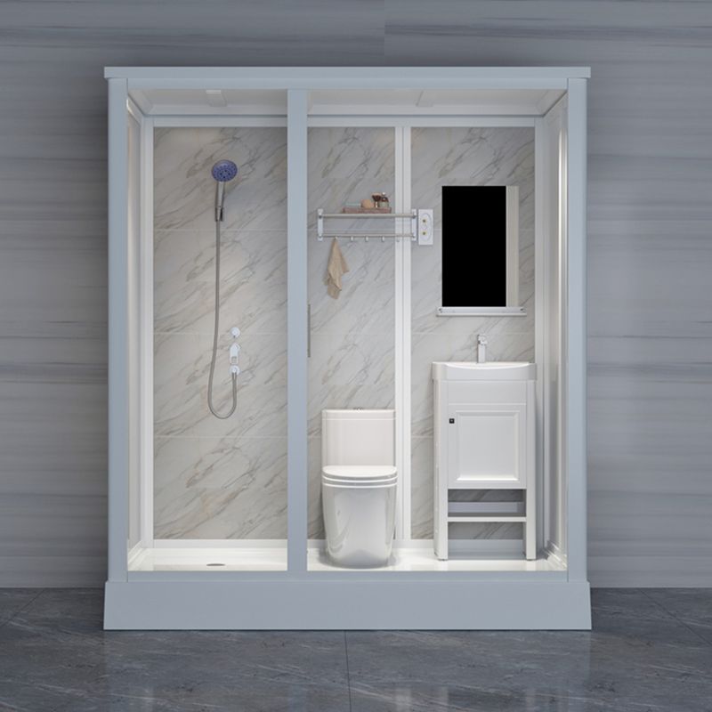Clear Rectangle Shower Stall Modern Single Sliding Shower Stall Clearhalo 'Bathroom Remodel & Bathroom Fixtures' 'Home Improvement' 'home_improvement' 'home_improvement_shower_stalls_enclosures' 'Shower Stalls & Enclosures' 'shower_stalls_enclosures' 'Showers & Bathtubs' 1200x1200_12d4b1dc-ad24-4fa5-ac54-586c4a9f93c8