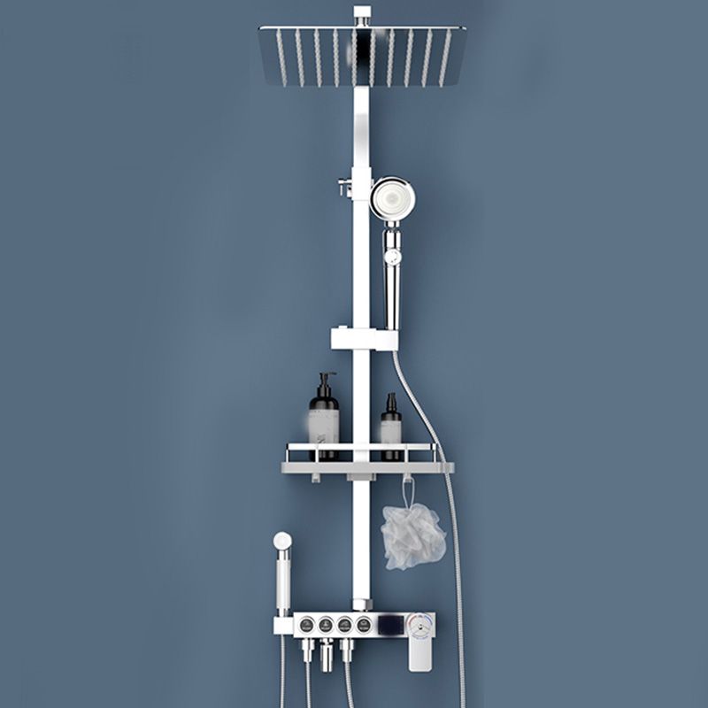 Shower Set Wall Mounted Lever Handle Shower Hose Handshower Square Shower Set Clearhalo 'Bathroom Remodel & Bathroom Fixtures' 'Home Improvement' 'home_improvement' 'home_improvement_shower_faucets' 'Shower Faucets & Systems' 'shower_faucets' 'Showers & Bathtubs Plumbing' 'Showers & Bathtubs' 1200x1200_12d8bf94-1feb-4a8b-89d1-bec2523867f9