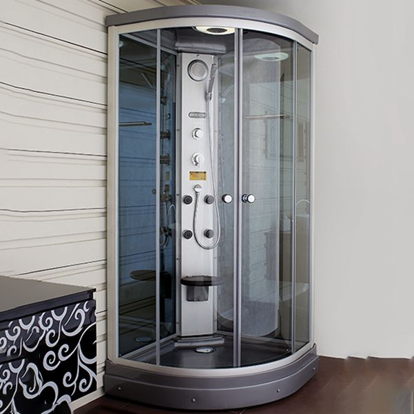 Clear Tempered Glass Shower Stall Round Shower Stall with Base Kit Clearhalo 'Bathroom Remodel & Bathroom Fixtures' 'Home Improvement' 'home_improvement' 'home_improvement_shower_stalls_enclosures' 'Shower Stalls & Enclosures' 'shower_stalls_enclosures' 'Showers & Bathtubs' 1200x1200_12da55c5-8b21-48b0-a1ac-218b083a0b7b
